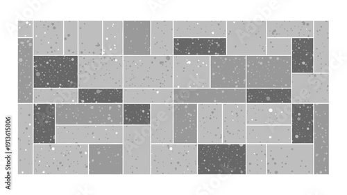 Abstract Terrazzo Tile Pattern with Varying Shades of Gray and White Speckles