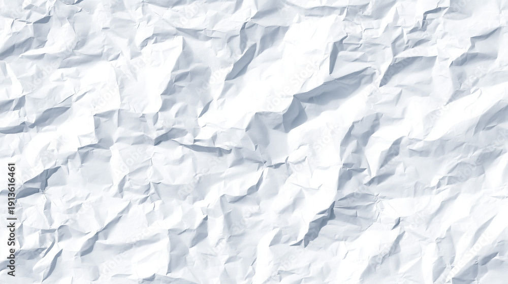 Obraz premium 白いしわ加工の紙テクスチャ背景素材・ナチュラルなクラフト風バックグラウンド
