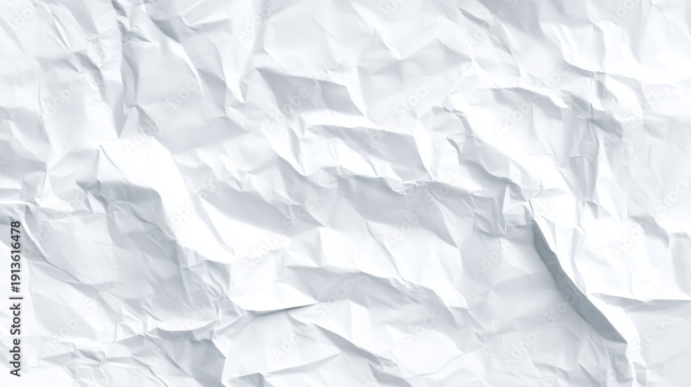 Fototapeta premium 白いしわ加工の紙テクスチャ背景素材・ナチュラルなクラフト風バックグラウンド