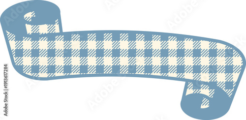Ribbon Frame-6-Gingham-blue