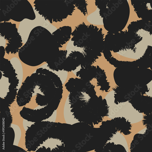Brown Animal Leopard Seamless Pattern