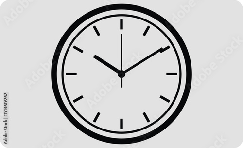 Free Download Simple analog clock illustration - GFXLoad
