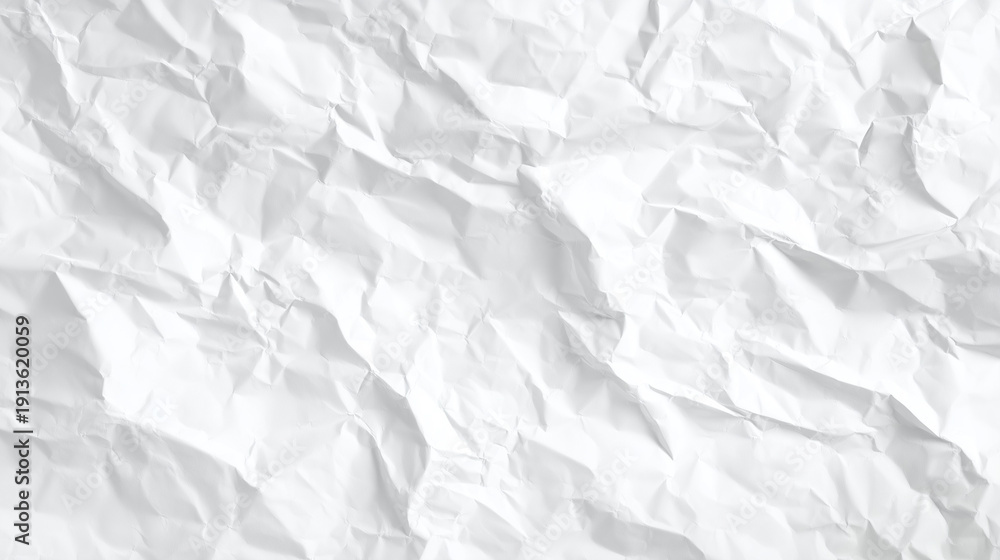 Obraz premium 白いしわ加工の紙テクスチャ背景素材・ナチュラルなクラフト風バックグラウンド