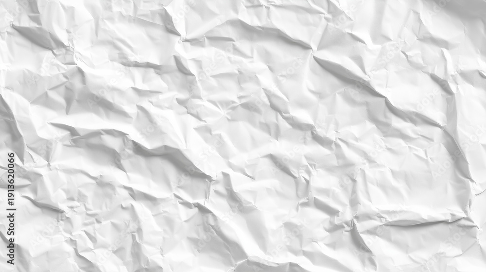 Fototapeta premium 白いしわ加工の紙テクスチャ背景素材・ナチュラルなクラフト風バックグラウンド