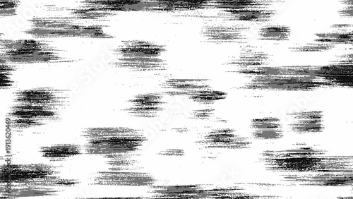 Abstract Brushstroke Pattern in Black, White, and Gray, Textured Design.