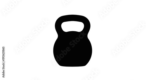 A heavy black plastic bottle and bag sit on a white surface like a professional gym kettlebell or iron fitness weight for strength training