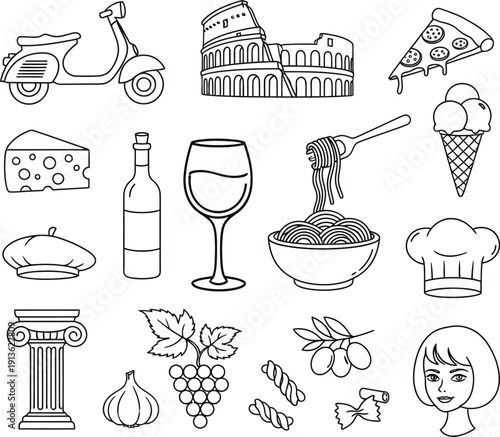 Vintage Style Coffee House Illustration