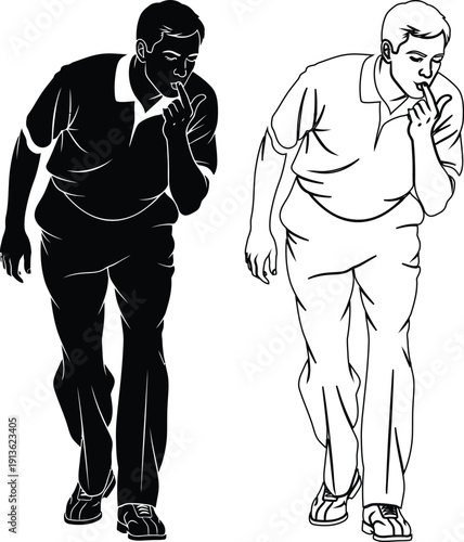 Two individuals demonstrating different body postures while talking on phones