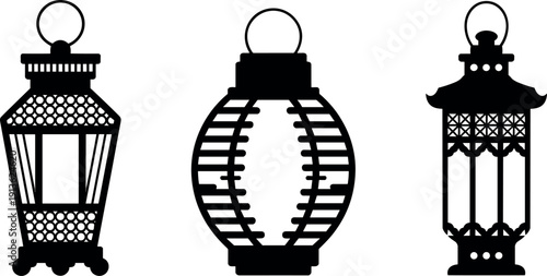 Lantern silhouettes decorative lighting fixtures home decor