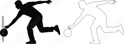 Dynamic action of a bowler throwing and a batsman attempting to block in cricket