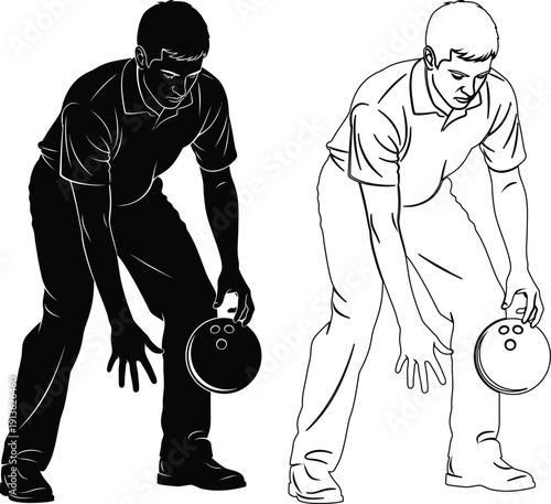 Two individuals demonstrating proper basketball squat and pick-up techniques