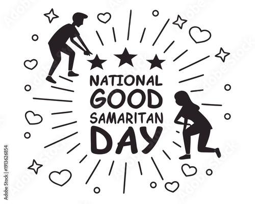Helping Hands Concept Vector, National Good Samaritan Day Celebration