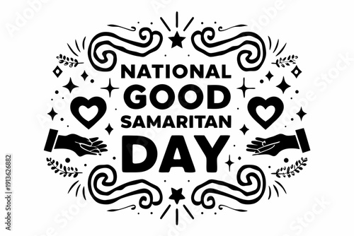 NATIONAL GOOD SAMARITAN DAY vector illustration isolated on white background