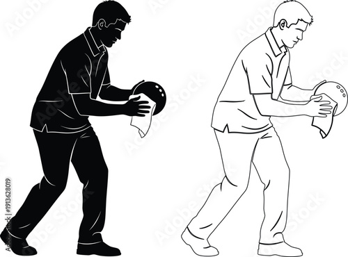 Two individuals demonstrating different ways of catching a cricket ball in action.