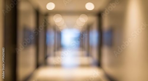 Wallpaper Mural Blurred Abstract Background of a Modern Hallway or Corridor. Torontodigital.ca