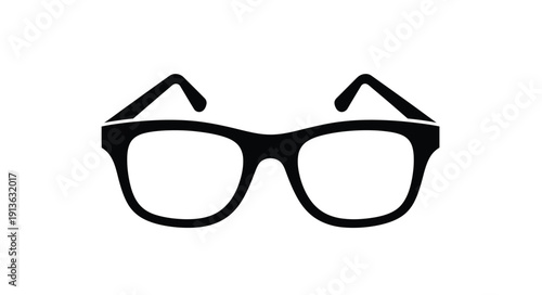 Black framed glasses a simple and modern design silhouette