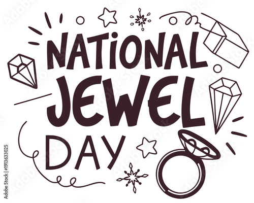 NATIONAL JEWEL DAY vector illustration isolated on white background