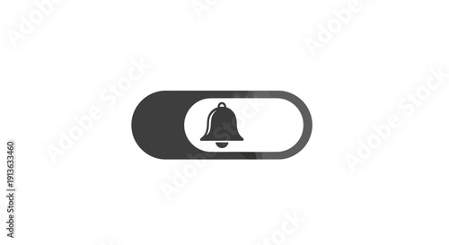 Bell Icon Toggle Switch Button.