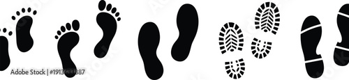 Footprints and Shoe Prints Icons 17.aimmm untitled