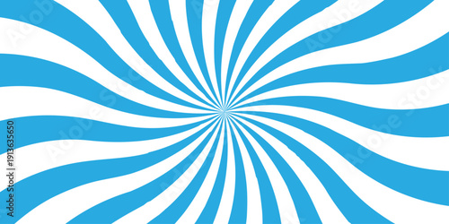 Vector sunray stripe background. Light sunburst glowing background. Sunburst pattern summer social banner. vector illustration pattern beam rays. Spiral radial striped backdrop design.