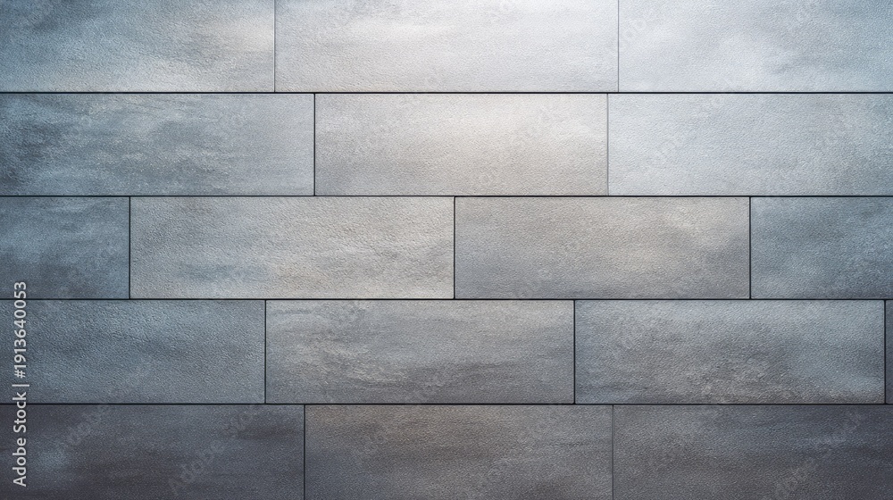 Fototapeta premium Elegant and Modern Gray Wall Tiles with Subtle Textures for Contemporary Interior or Exterior Design Projects and Architectural Visualizations