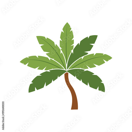 A vibrant green cannabis leaf illustration on a plain white background