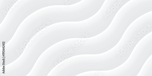 Minimal silver-grey background featuring fluid wave motion blended with subtle data network grid, innovative technology theme, clean professional layout, vector illustration.