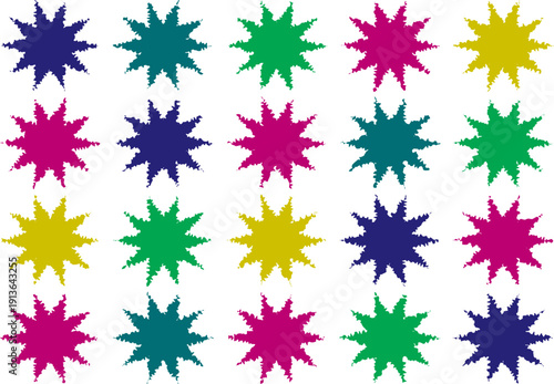 Seamless colorful blot and splash pattern design