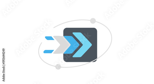 Blue Arrows Logo Design Element.