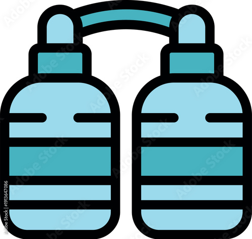 Oxygen tanks are connected for safe diving, ensuring a continuous supply of air underwater