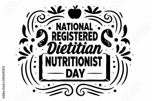 Dietitian Appreciation Day Vector, Healthy Lifestyle and Food Guidance Concept
