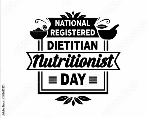 National RDN Day Vector Illustration, Nutrition and Wellness Awareness Design