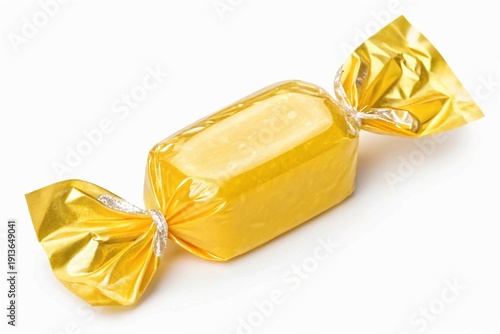 golden bow isolated on white background