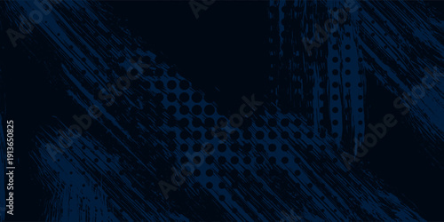 Grunge-style dark blue abstract background with rough brush strokes and dotted texture, great for modern graphics, sports, or streetwear themes.