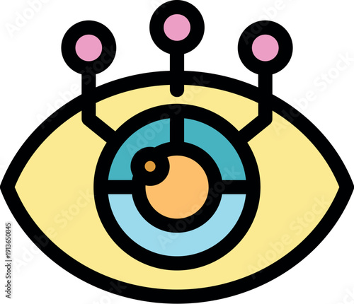 Futuristic bionic eye showcasing advanced technology and neural connections