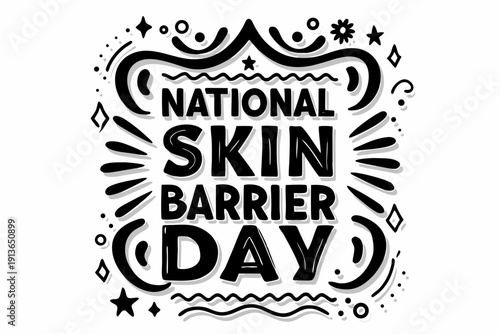 NATIONAL SKIN BARRIER DAY vector illustration isolated on white background