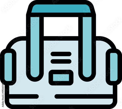 Light blue camping bag ensuring safe storage of belongings during outdoor excursions