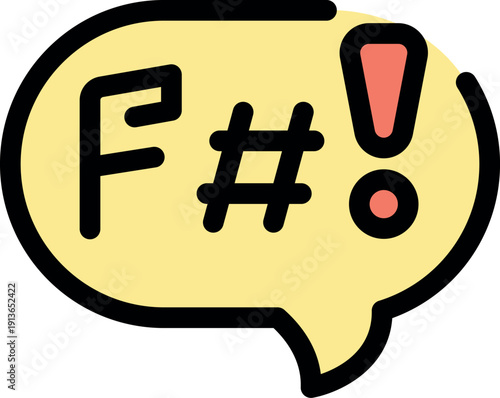 Cartoon speech bubble with symbols showing frustration or anger