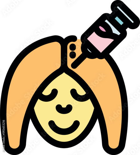 Smiling face receiving hair rejuvenation treatment