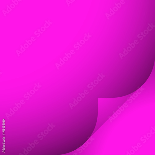 Blank pink sheet of paper with a curled corner design featuring a realistic shadow and empty space for a business document or note template vector illustration