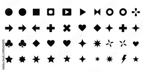 Bullet List for PowerPoint Presentation, bullet point icons with arrow shapes, clean vector illustration