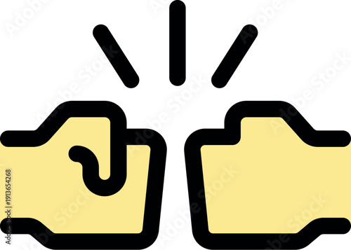 Two hands bumping fists together in a celebratory gesture, symbolizing teamwork, collaboration, and shared victory