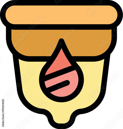 Menstrual cup collecting menstrual blood, offering a sustainable and eco friendly alternative to traditional feminine hygiene products