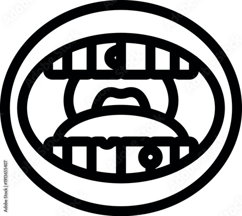 Simple and minimalist design of baby's first teeth coming out, ideal for healthcare and childcare related projects