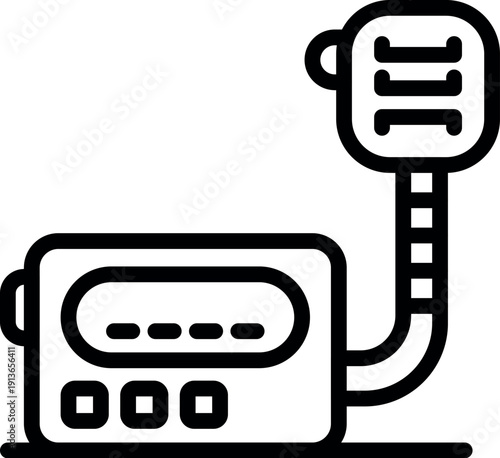 Portable radio transceiver sending and receiving voice communication over short distances