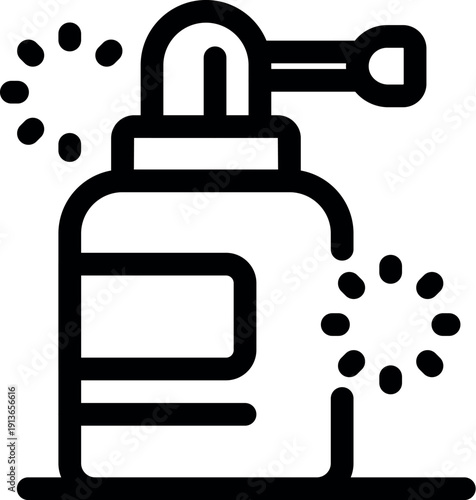 Perfume bottle spraying fragrance, creating a fresh and aromatic scent