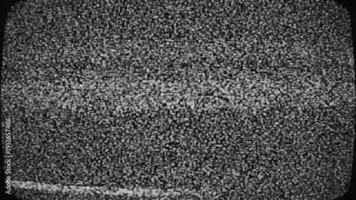 static tv screen with white lines, no signal, noise
