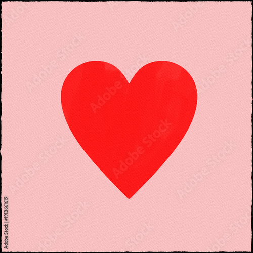 red heart on paper