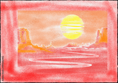 landscape background illustrator painting