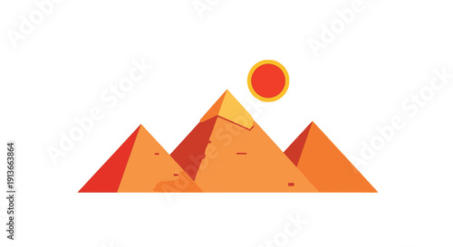 Ancient Egyptian Pyramids Under a Bright Desert Sun.